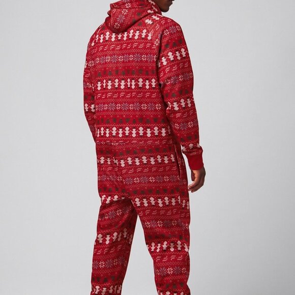 Fabletics Holiday Fleece Hooded Onesie - Picture 4 of 5